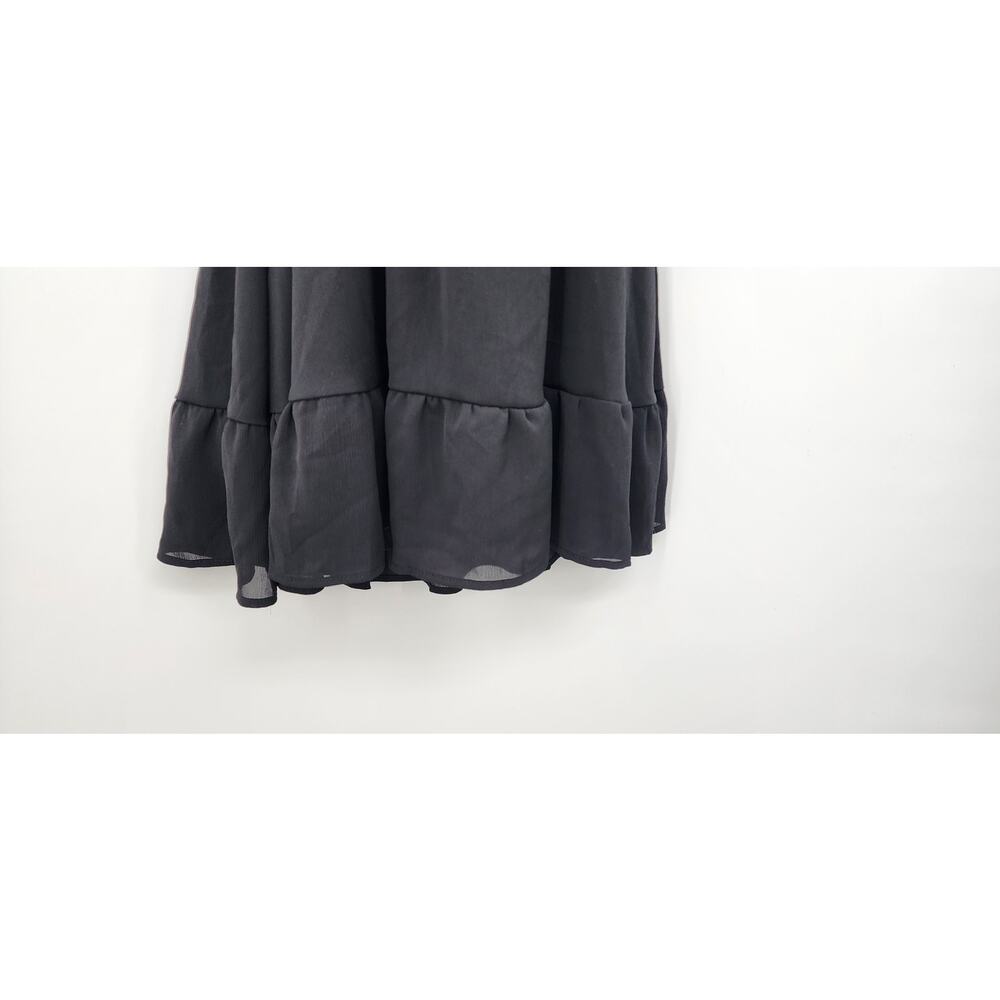New NWT EXLURA Black Ling Sleeve Tie Back Dress Large‎ - Picture 7 of 9